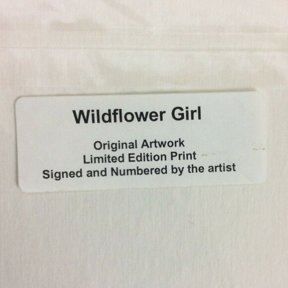 Wildflower Girl Signed & Numbered Limited Edition Print By Artist Elain - Picture 3 of 6